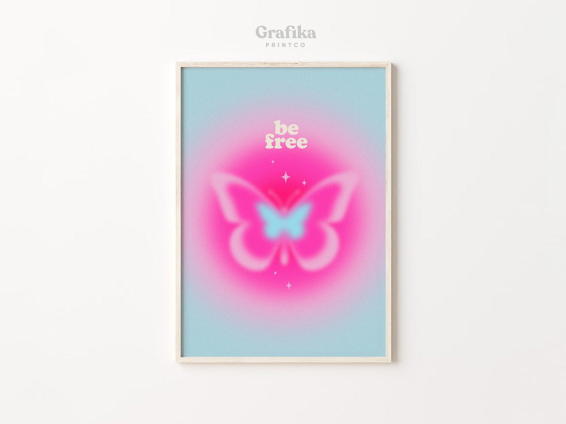 Butterfly Danish Pastel Poster | Y2K Aesthetic Bedroom Wall Decor | Positive Quote Printable | Pinterest Poster | Instant Download