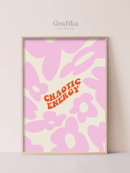 Chaotic Energy Flower Danish Pastel Printable | Y2K Aesthetic Bedroom Wall Decor | Pinterest Poster | Instant Download