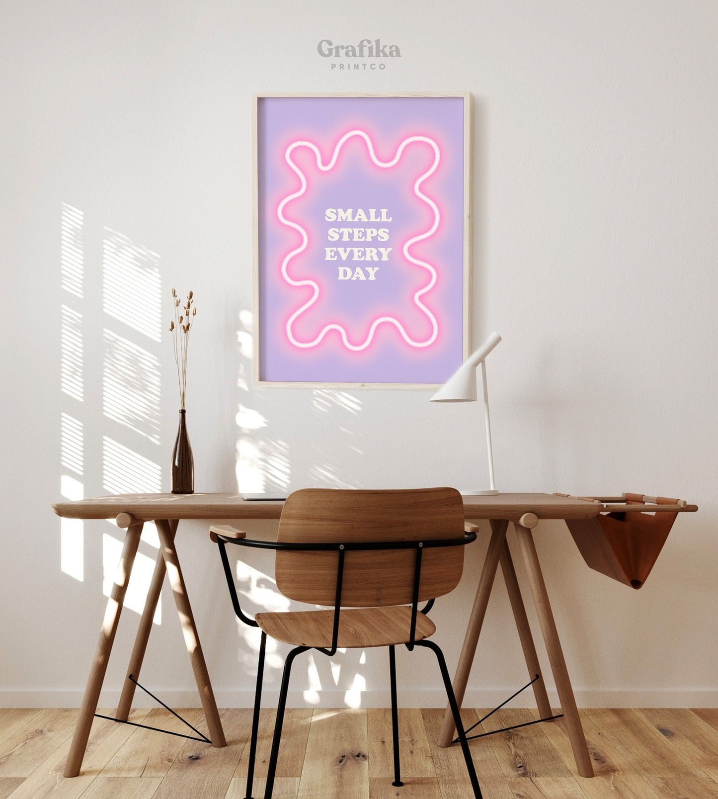 Motivational Poster Danish Pastel Printable Art | Purple Aesthetic Bedroom Wall Decor | Postive Quote Pinterest Poster | Instant Download