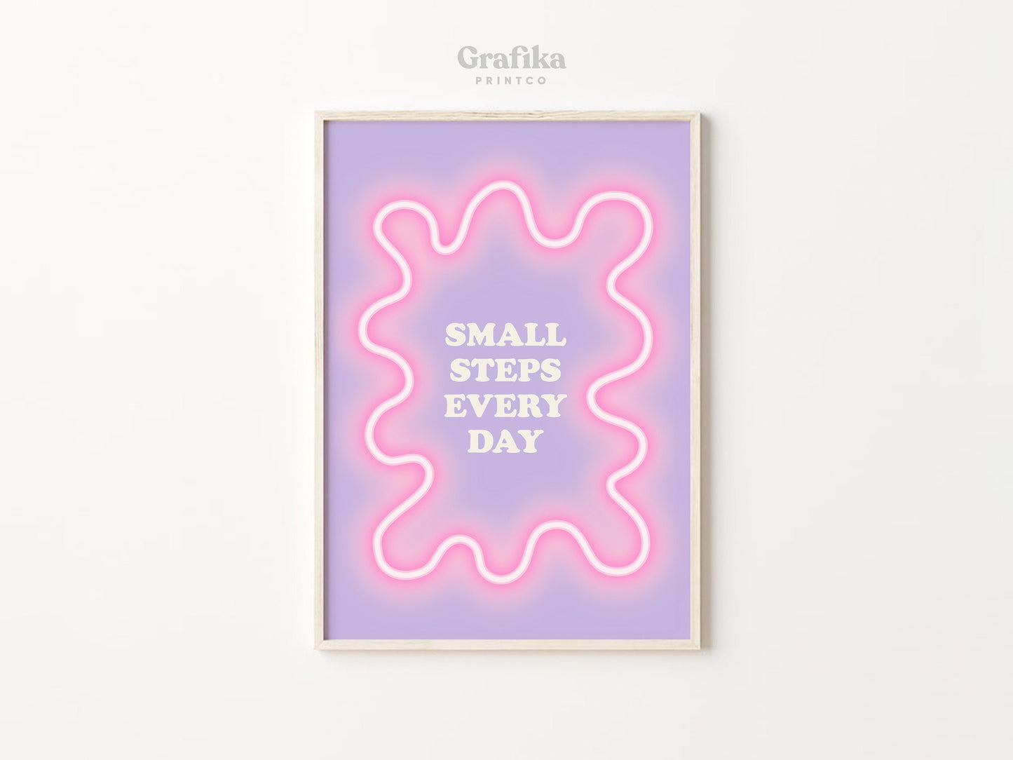 Motivational Poster Danish Pastel Printable Art | Purple Aesthetic Bedroom Wall Decor | Postive Quote Pinterest Poster | Instant Download