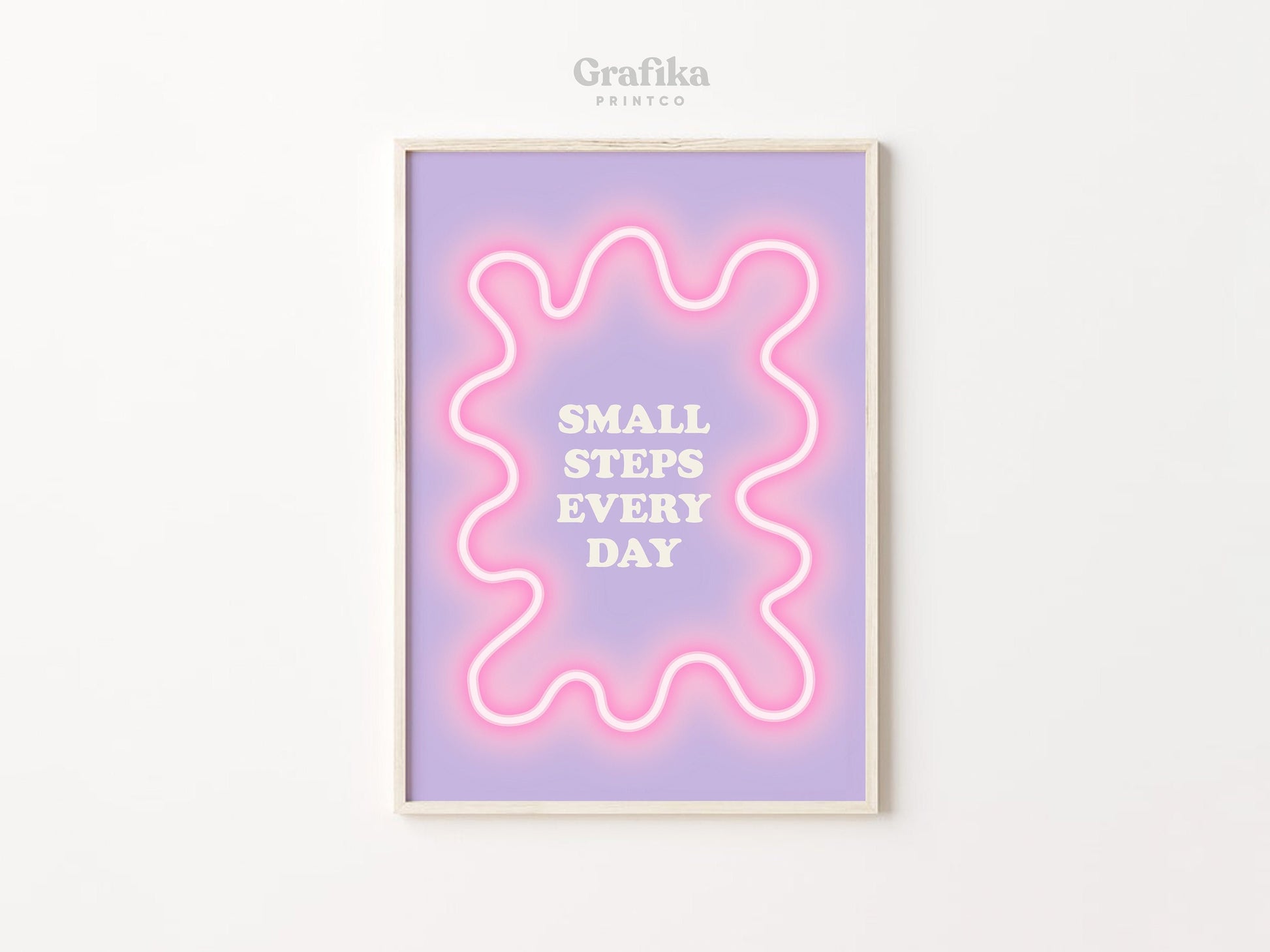 Motivational Poster Danish Pastel Printable Art | Purple Aesthetic Bedroom Wall Decor | Postive Quote Pinterest Poster | Instant Download