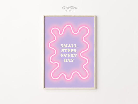 Motivational Poster Danish Pastel Printable Art | Purple Aesthetic Bedroom Wall Decor | Postive Quote Pinterest Poster | Instant Download