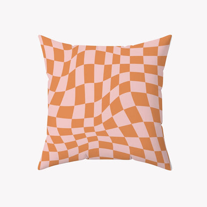 Retro Checkered Pillow Cover Set of 2 | Danish Pastel Pillow Case 18x18 | Aesthetic Cushion 20x20 16x16 | Dorm Room Decor | Minimalist