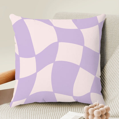 Lilac Olive Green Checkered Pillow Cover Set of 2 | Danish Pastel Cushion 20x20 | Y2K Room Decor | Aesthetic Pillow 18x18 16x16