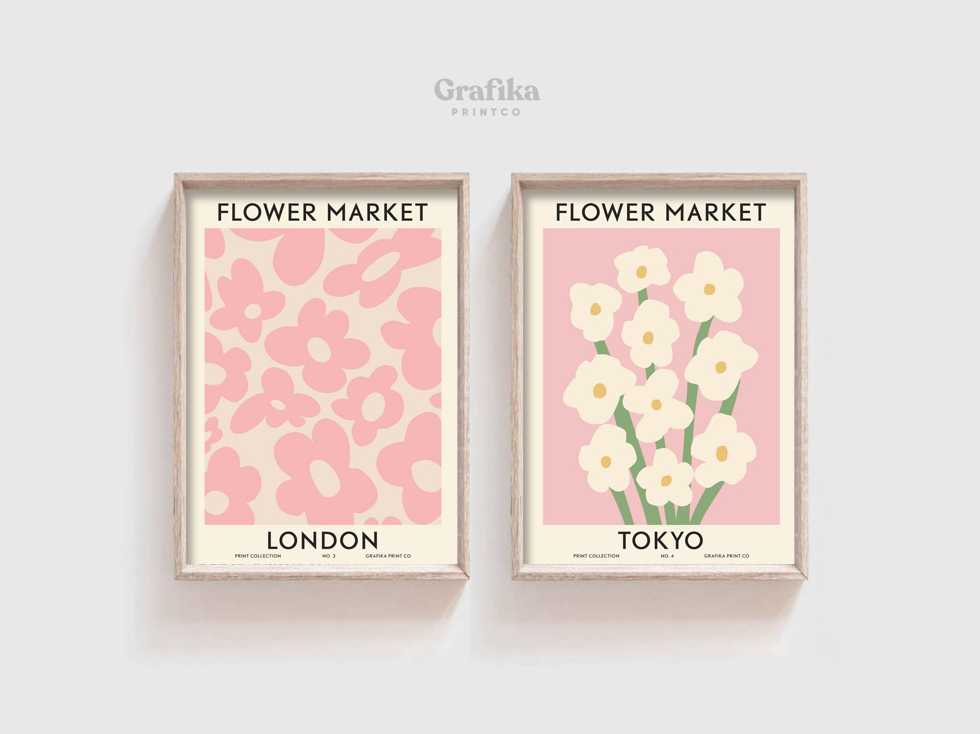 Flower Market Danish Pastel Prints Set of 6 | Botanical Matisse Floral Posters | London Tokyo Print | Custom Wall Art Set | Digital Download