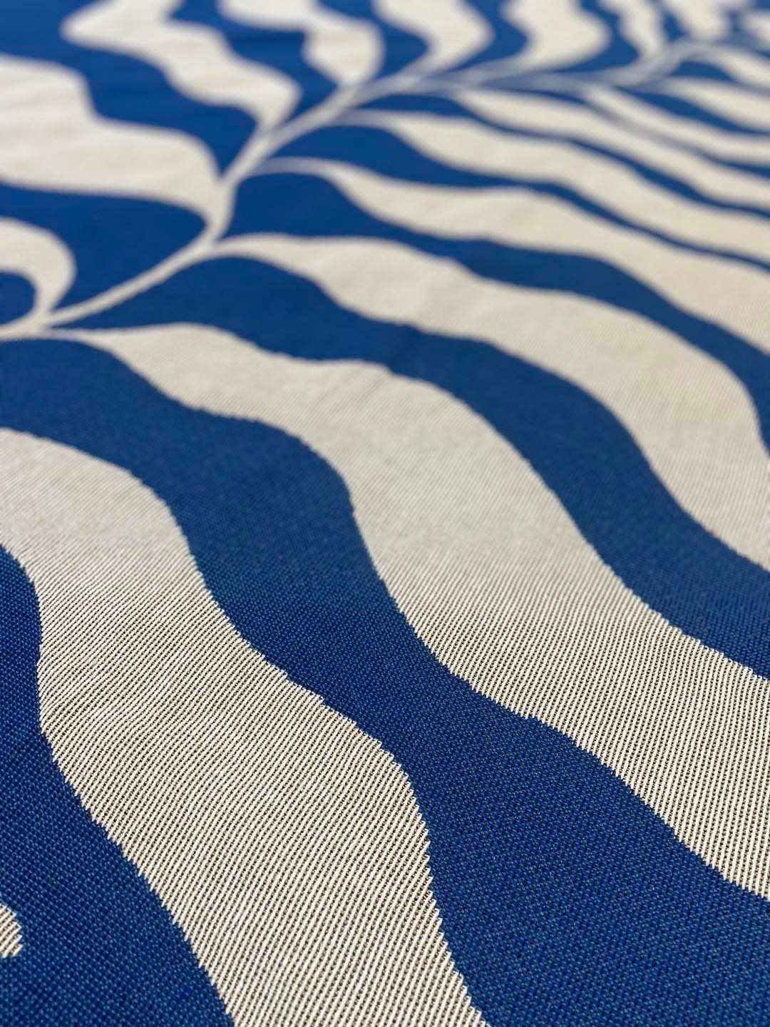 Blue Matisse Leaf Throw Picnic Blanket | Earth Tone Funky Tapestry Woven Blanket | Fringe Sofa Blankets | Picnic Blanket Throw