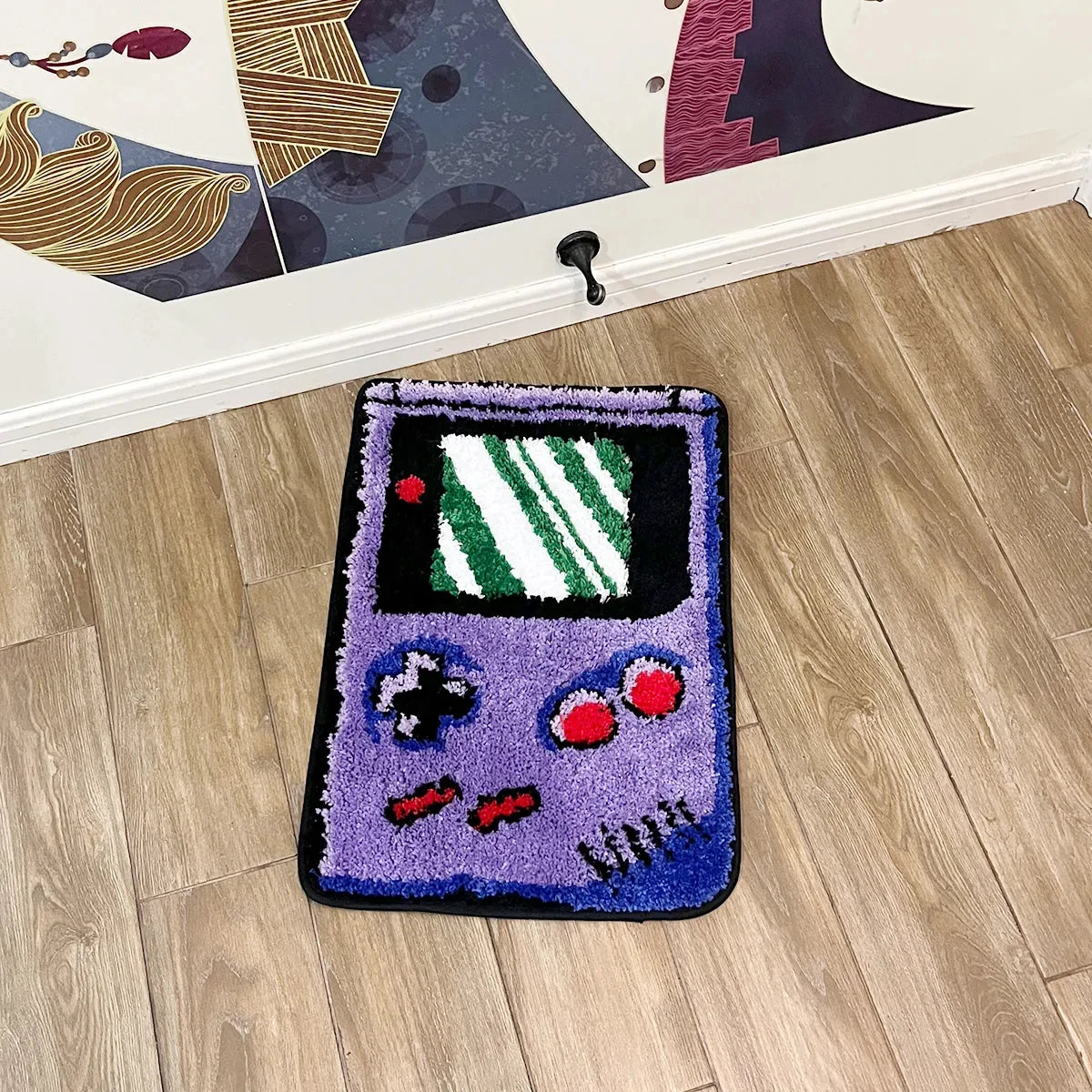 retro gaming tuft rug living room detail 3